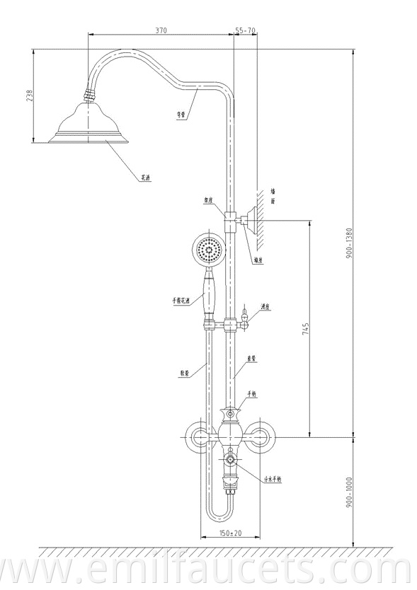 bathroom round shower